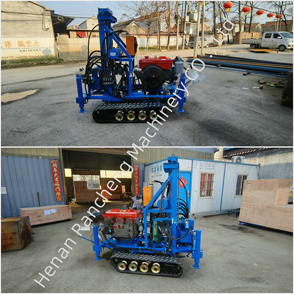 Μικρός υδραυλικός τρυπάνι κυλίνδρος 160m βάθος υδατοκάμαρα μηχανή Crawler τοποθετημένο νερό πηγάδι τρυπάνι Rig για πώληση