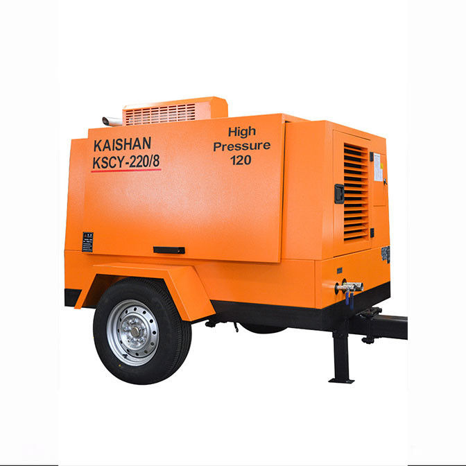 Καϊσάν ΚΣΥ-220/8 55kw 75HP κινητήρας ντίζελ φορητός κομπρεσέρ αέρα βίδα