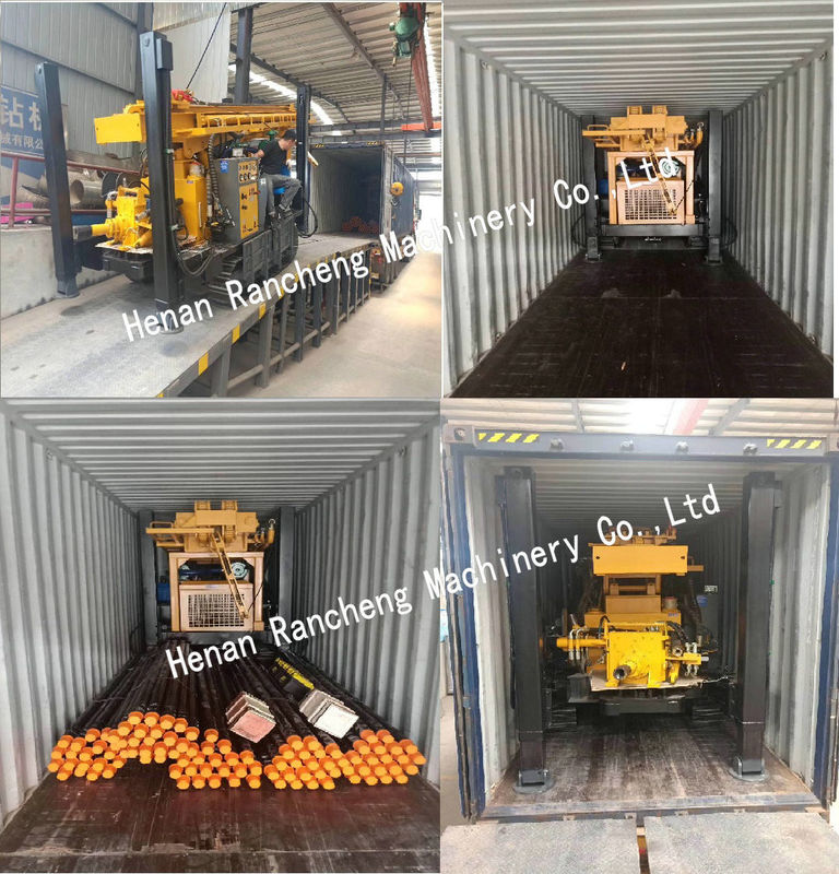 118kw Diesel Engine Air DTH Drilling Rig 450m Deep Water Well Drilling Rig / Μηχανή γεωτρικής στα ορυχεία