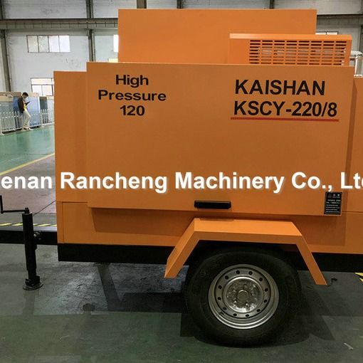 ΚΣΚΥ220/8 Συμπίεσμος αέρα 75HP κινητήρας ντίζελ Στρογγυλοφορητοί συμπιεστές αέρα