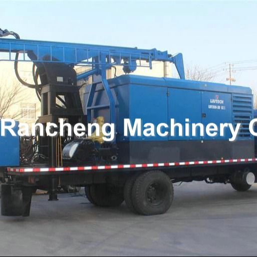 200μ βαθύ νερό πηγάδι γεώτρηση Rig με 118HP Cu-mmins Για 115-350mm τρύπα