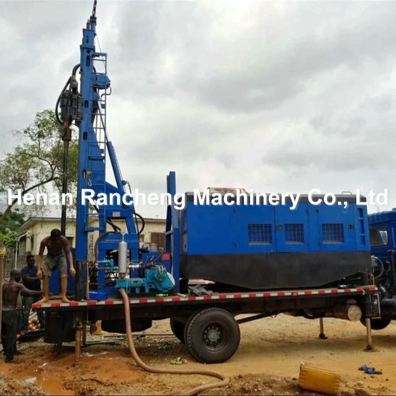 200μ βαθύ νερό πηγάδι γεώτρηση Rig με 118HP Cummins Για 115-350mm τρύπα