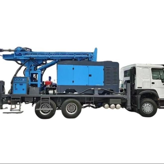 200μ βαθύ νερό πηγάδι γεώτρηση Rig με 118HP Cummins Για 115-350mm τρύπα