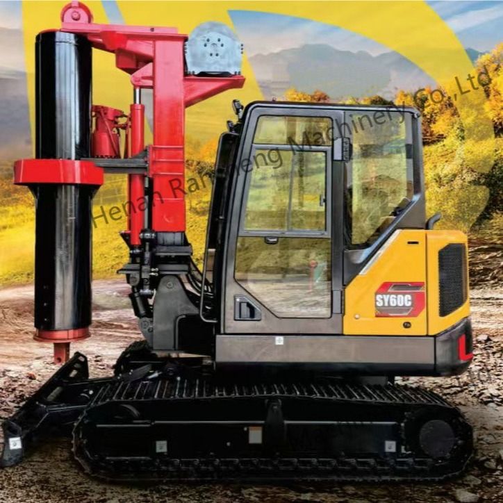 RCQ-10C Υδραυλική μικροσυσκευή γεώτρησης 10m βάθος με κινητήρα Kubota 36KW Sany SY60C σκάφος εκσκαφέα