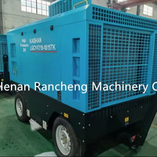 Τρέιλερ Τεσσάρων Τροχών Τύπου LGCY17-18-18/15TK Αεροσυμπιεστής Πίεσης Λειτουργίας 18bar 210HP Κινητήρας Cu-mmins Για Διάτρηση 150-200m