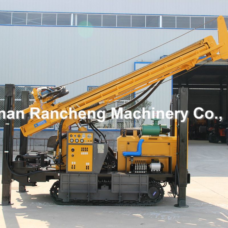 350m Depth Drilling Rubber Caterpillar Track Water Well Drilling Rig Πνευματικό Ρούμπινο Crawler Drilling Rig