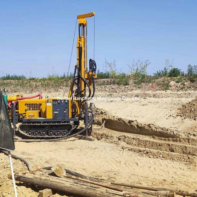 150M Crawler Mounted Deep Borehole Water Well Drilling Rig Υδραυλική μηχανή πηγάδι νερού