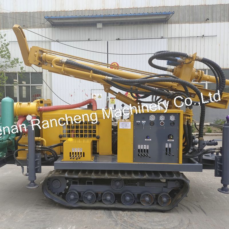 150M Crawler Mounted Deep Borehole Water Well Drilling Rig Υδραυλική μηχανή πηγάδι νερού