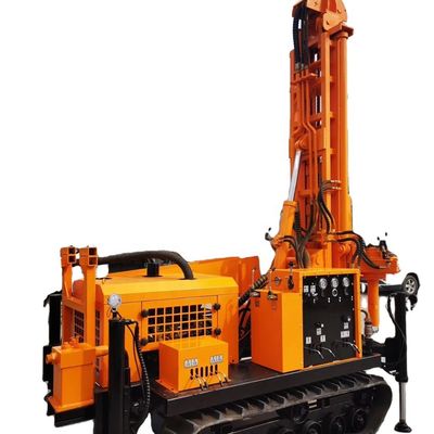 Υψηλή αποδοτικότητα γεώτρησης 150m Deep Diesel Hydraulic Drilling Rig Mountain And Rock Water Well Drilling Rig Machine