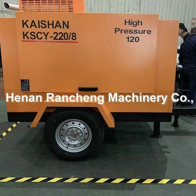 ΚΣΚΥ220/8 Συμπίεσμος αέρα 75HP κινητήρας ντίζελ Στρογγυλοφορητοί συμπιεστές αέρα