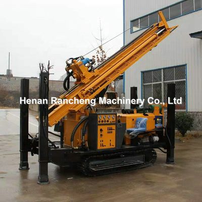 350m Depth Drilling Rubber Caterpillar Track Water Well Drilling Rig Πνευματικό Ρούμπινο Crawler Drilling Rig